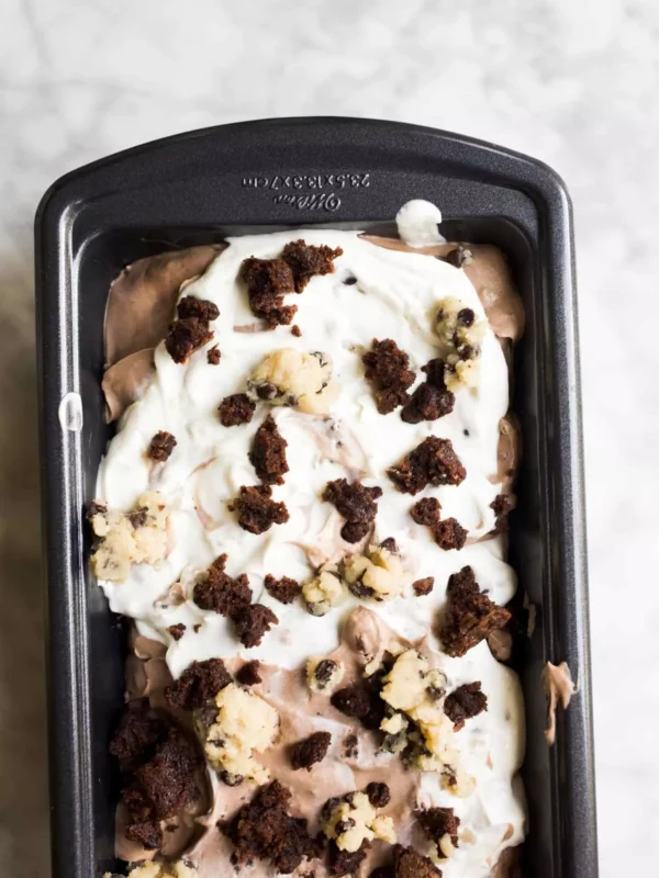 Half and half cookie dough